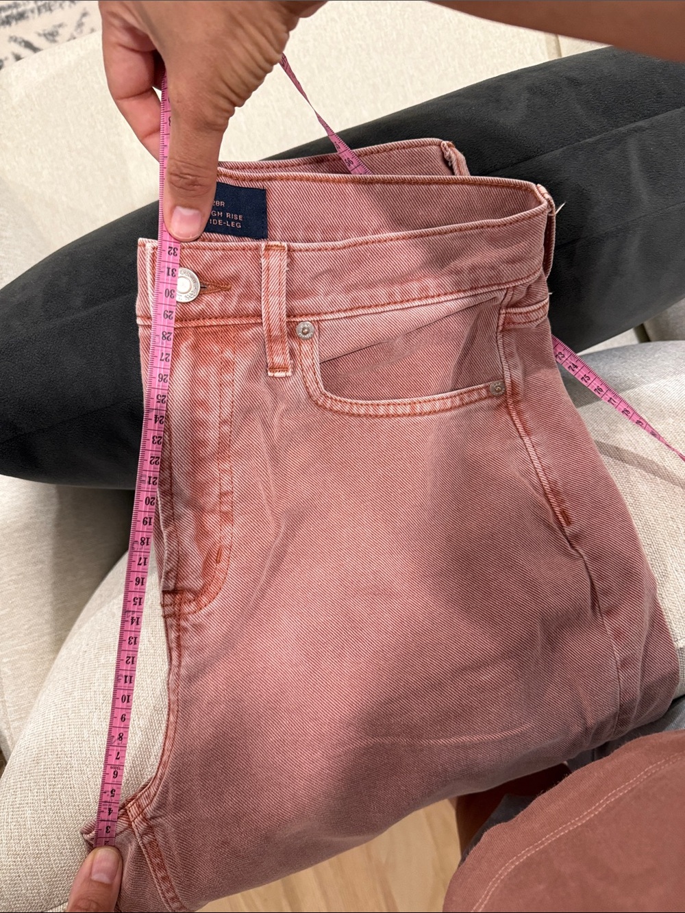 GAP Dusty Rose Wide-Leg High-Rise Jeans - Picture 7 of 7